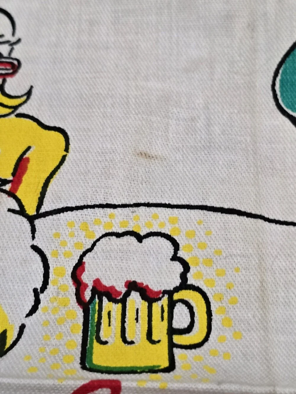 Vintage | 'How Old Are You?' Bar Tea Towel with Colorful Print